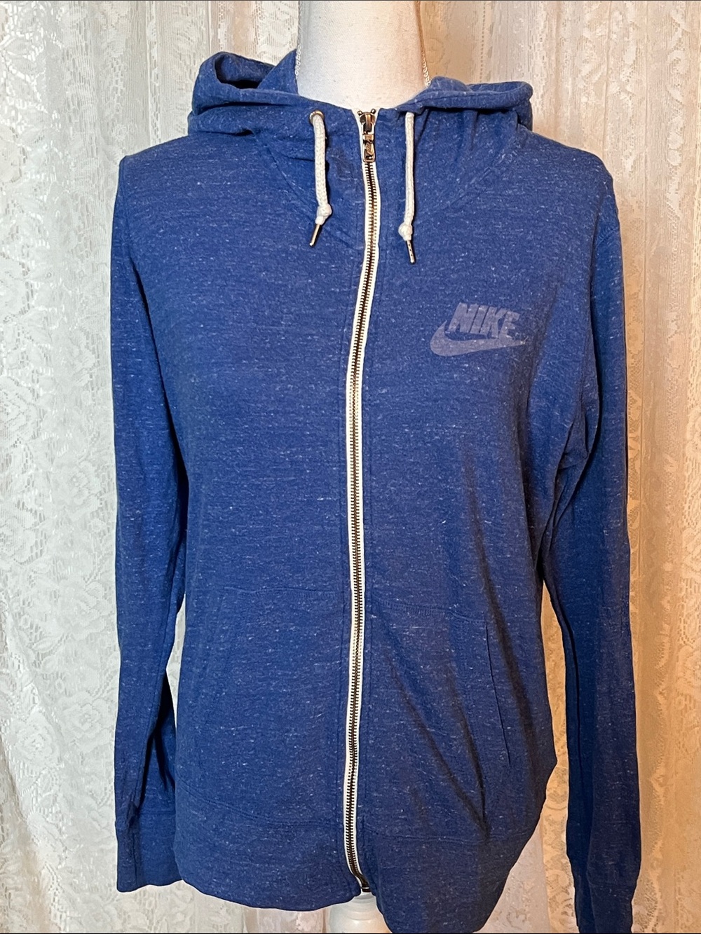 Nike Heathered Royal Blue Full-Zip Hoodie